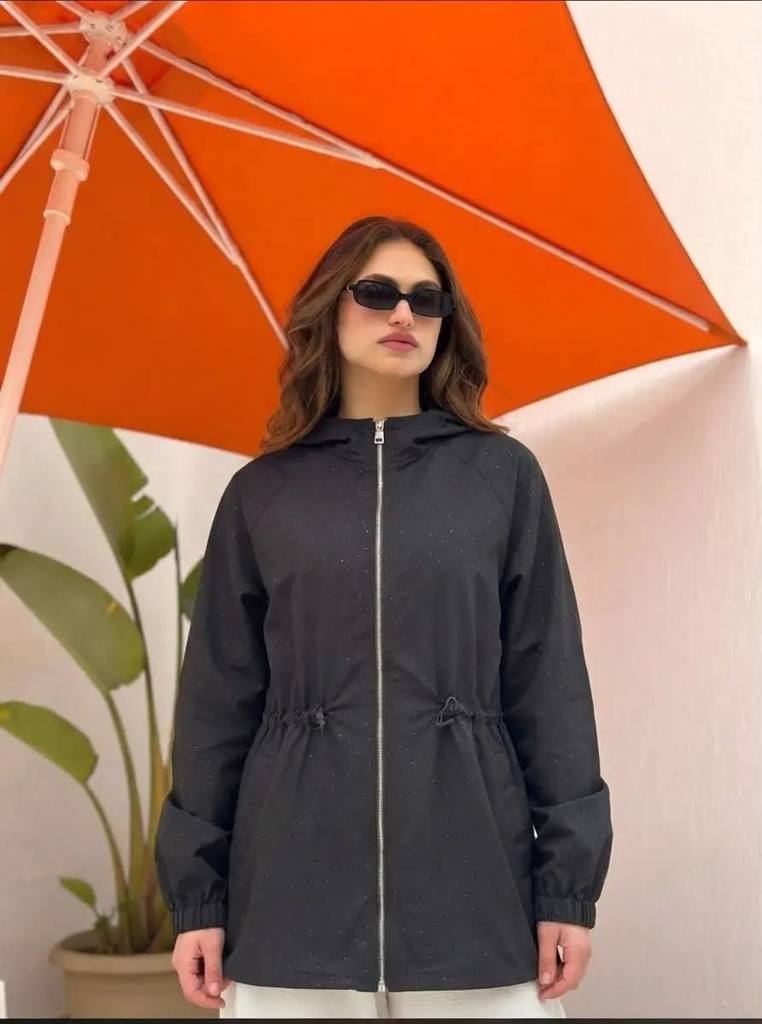 [73230] Strassed Hoddied Jacket 80721 (Black, M)