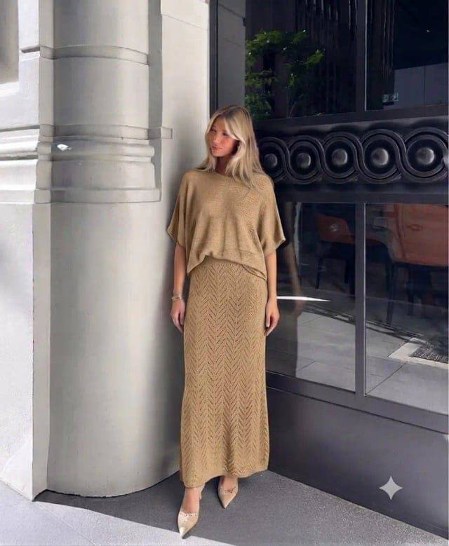 [76614] knitted suit6693 (Black)