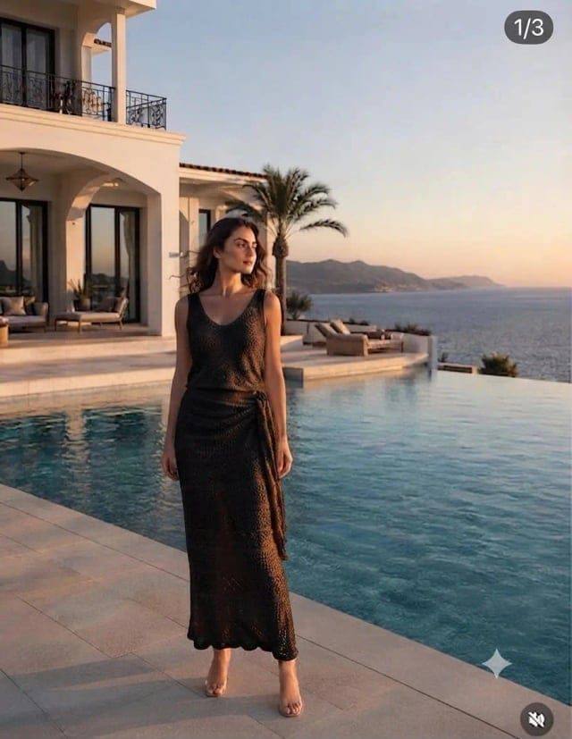 [76633] KNITTED SUIT6716 (Black)
