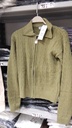 Cable Knit Zip Cardigan - Collar - 4208