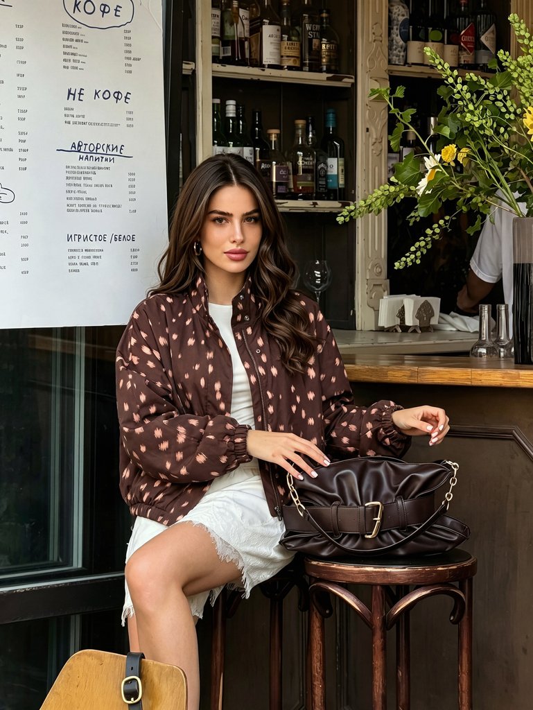 Brown Polka Dot Jacket