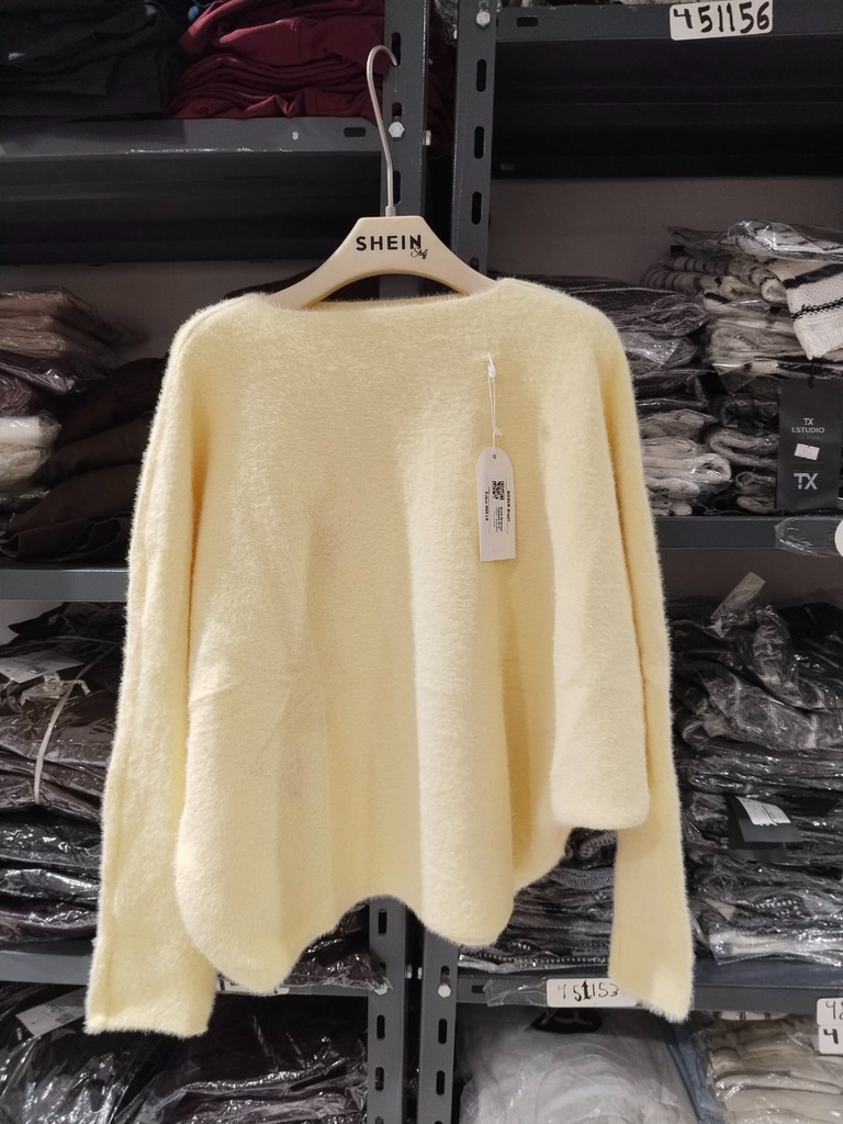 Solid Batwing Eyelash Knit - 2030