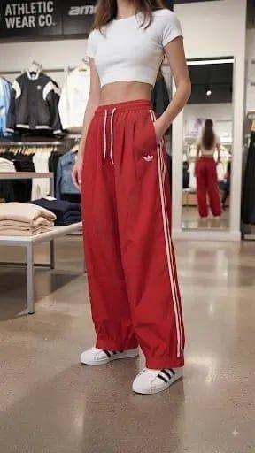 [78495] Side Stripes Sweatpants 10051 (White, M)