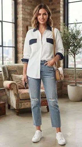 Denim 2 Pockets Shirt 9822