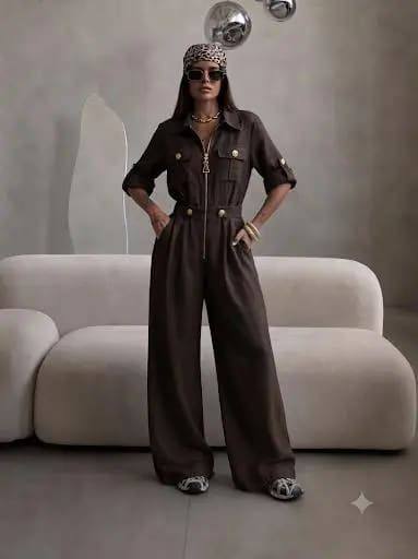 [78840] Linin Schiaparellli Jumpsuit 8972 (Light Blue, L)