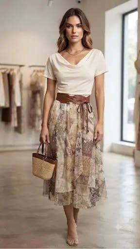 [78849] Skirt & Top Suit C Al 80793 (Light Blue, L)