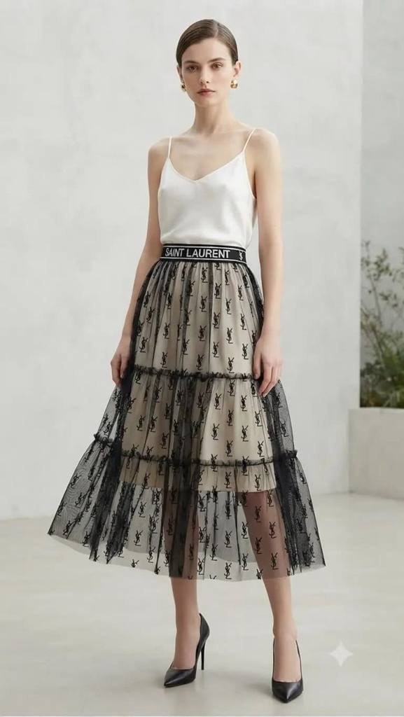 [78872] YSL Long Skirt Y30960 (L)