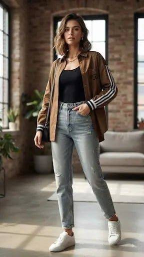 Long Sleeves Back Stripes Shirt 93373