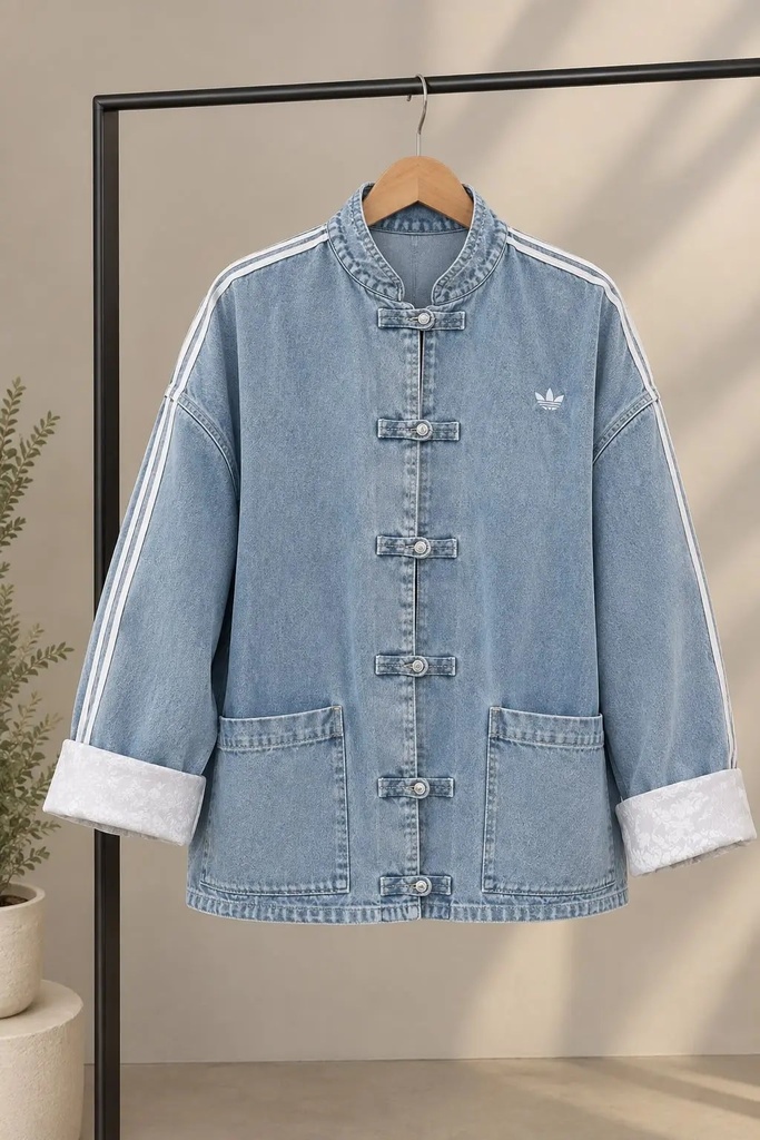 [80603] Denim Stripped Shirt CH (Jeans, M)