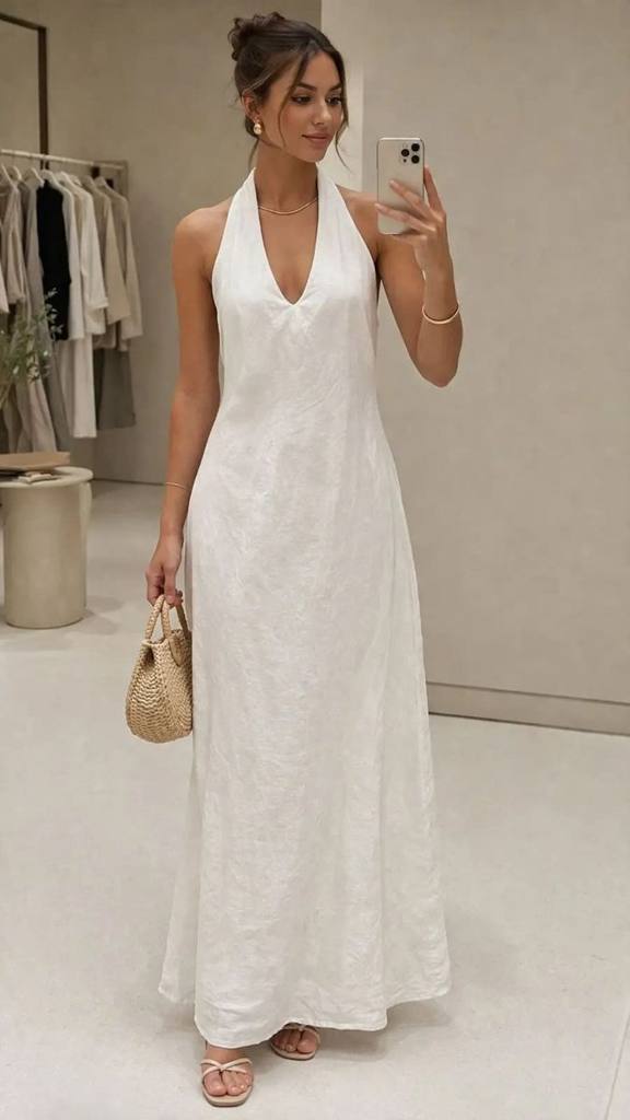 [72291] DRESS5207 (White)
