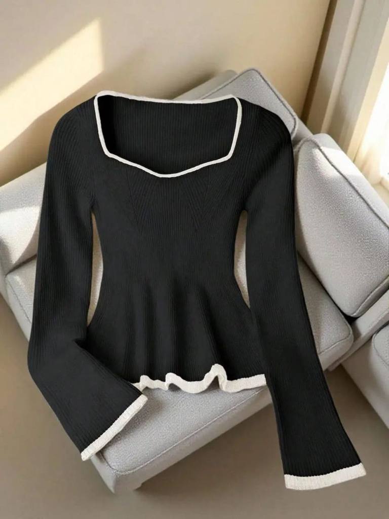 French Square Neck Top