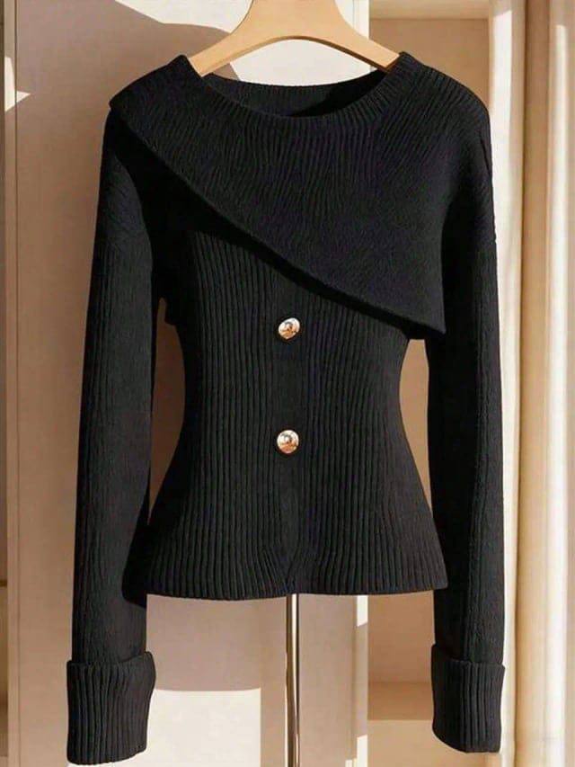 Two Buttons Flopped Cuff Top