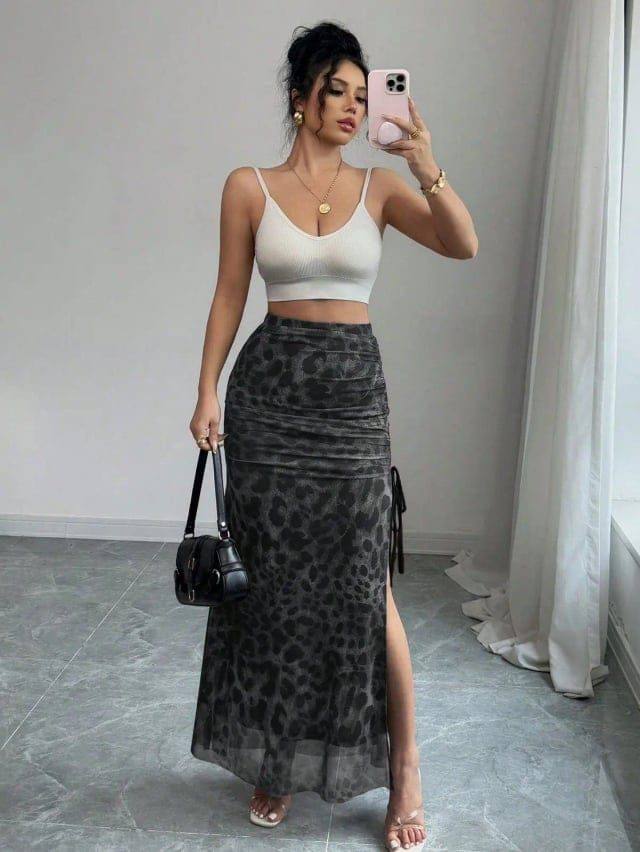 [72782] Side Split New Skirt (M)