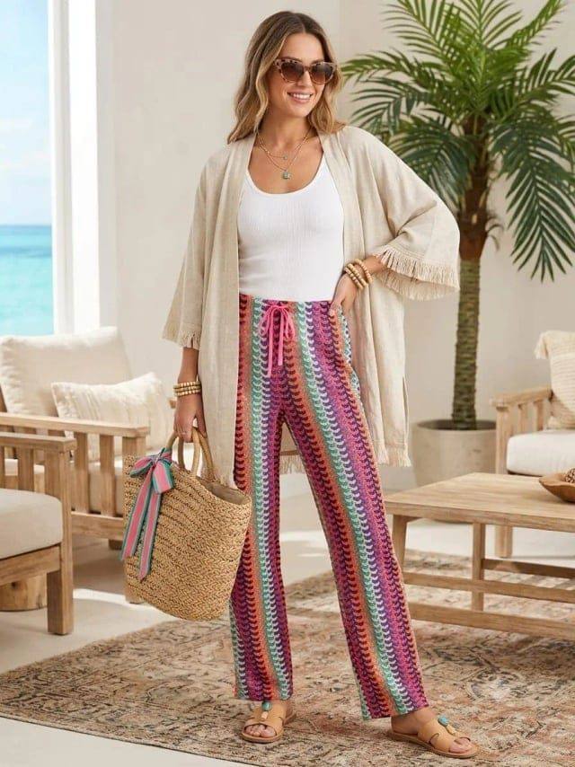 [73384] Musera Twist Milticolor Boho Pants (S)
