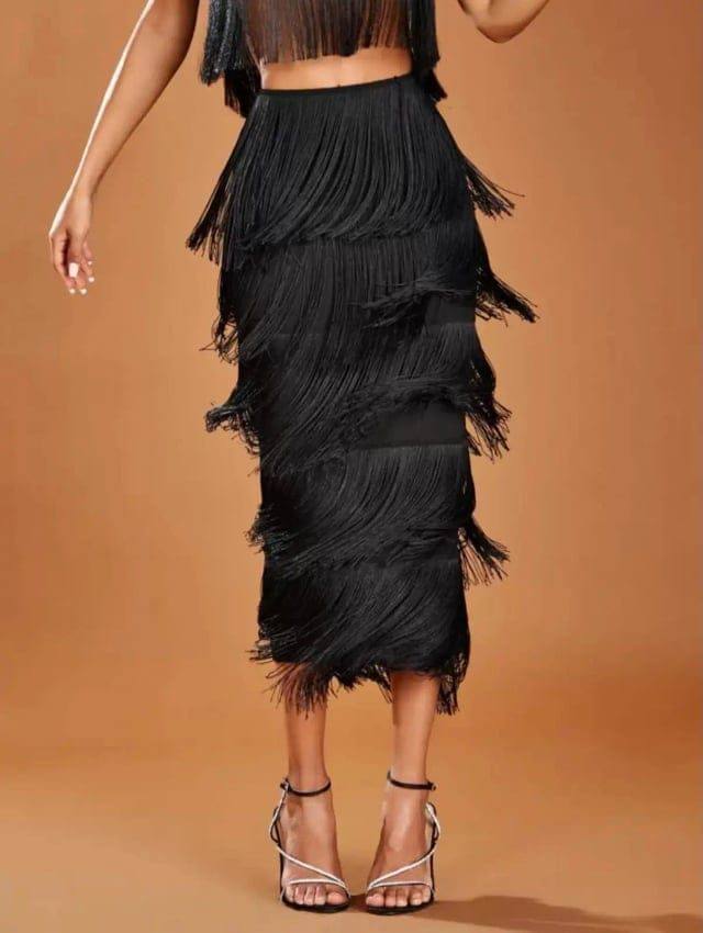 Solid Frill Skirt New