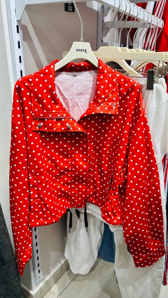 Polka Dot Short Jacket Black Strap