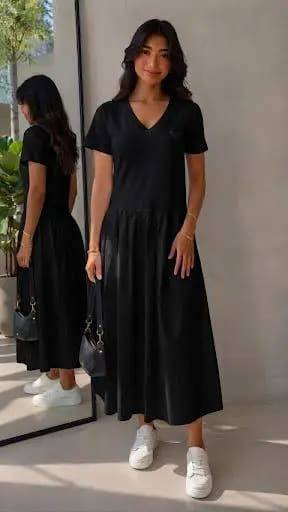 [74078] DRESS99125 (Black, L)