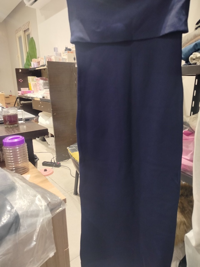 Solid Dress 4328 - Navy Blue