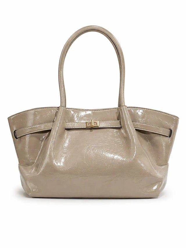 [25677] Big 2tone Bag (Beige)
