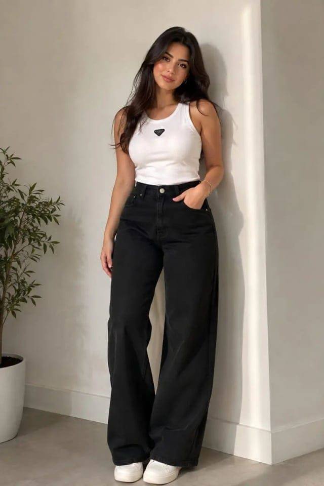 Wide Leg Denim Pants 4/194