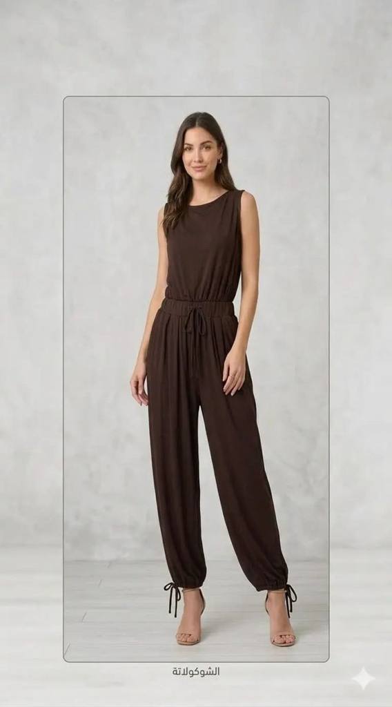 [75537] JUMP SUIT 1517 (Black, M)